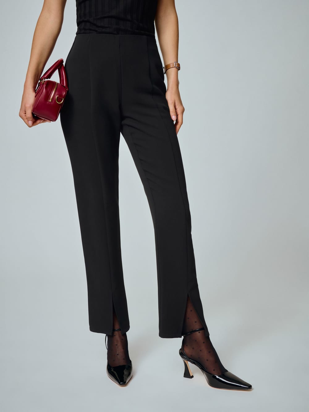 Reformation Pierre Mid Rise Pant - Black