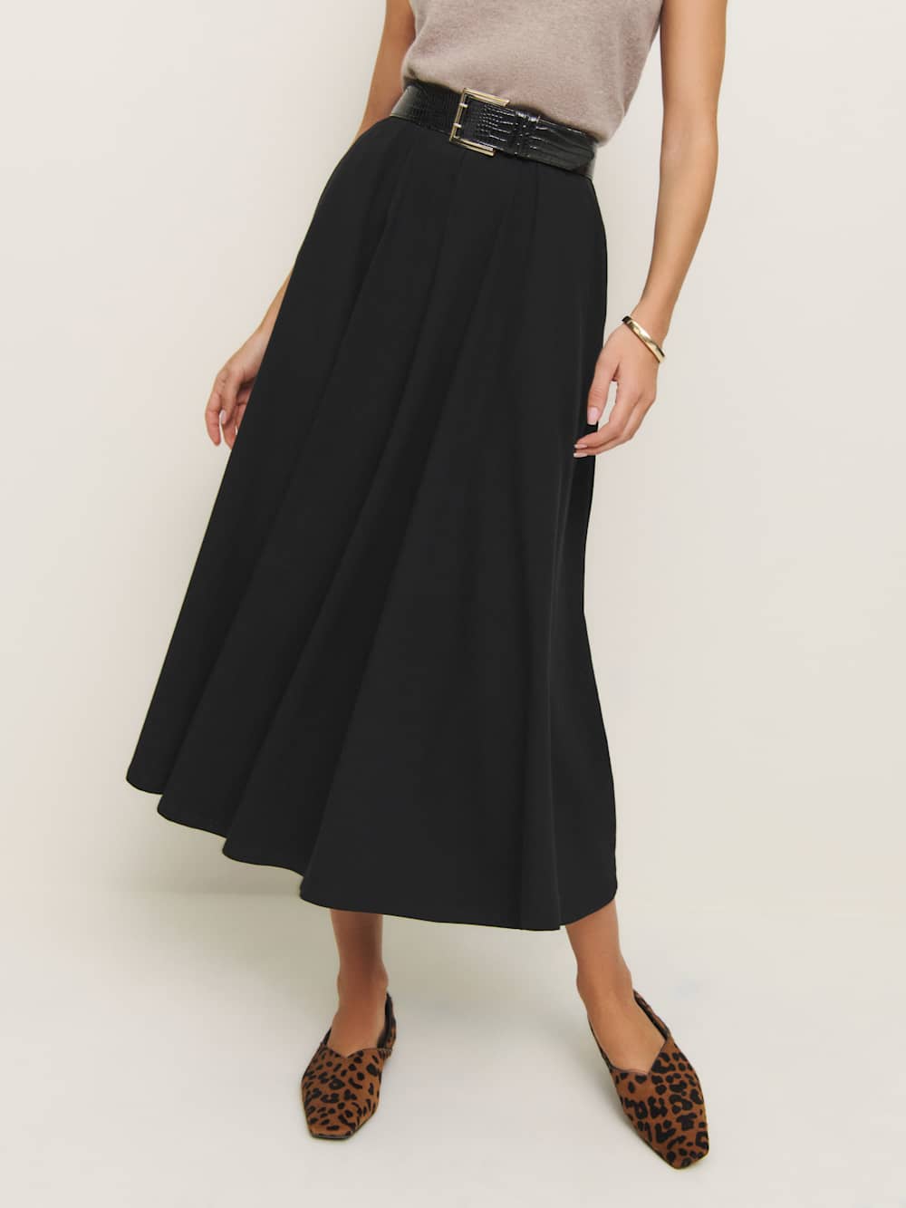 Reformation Esti Knit Skirt - Black