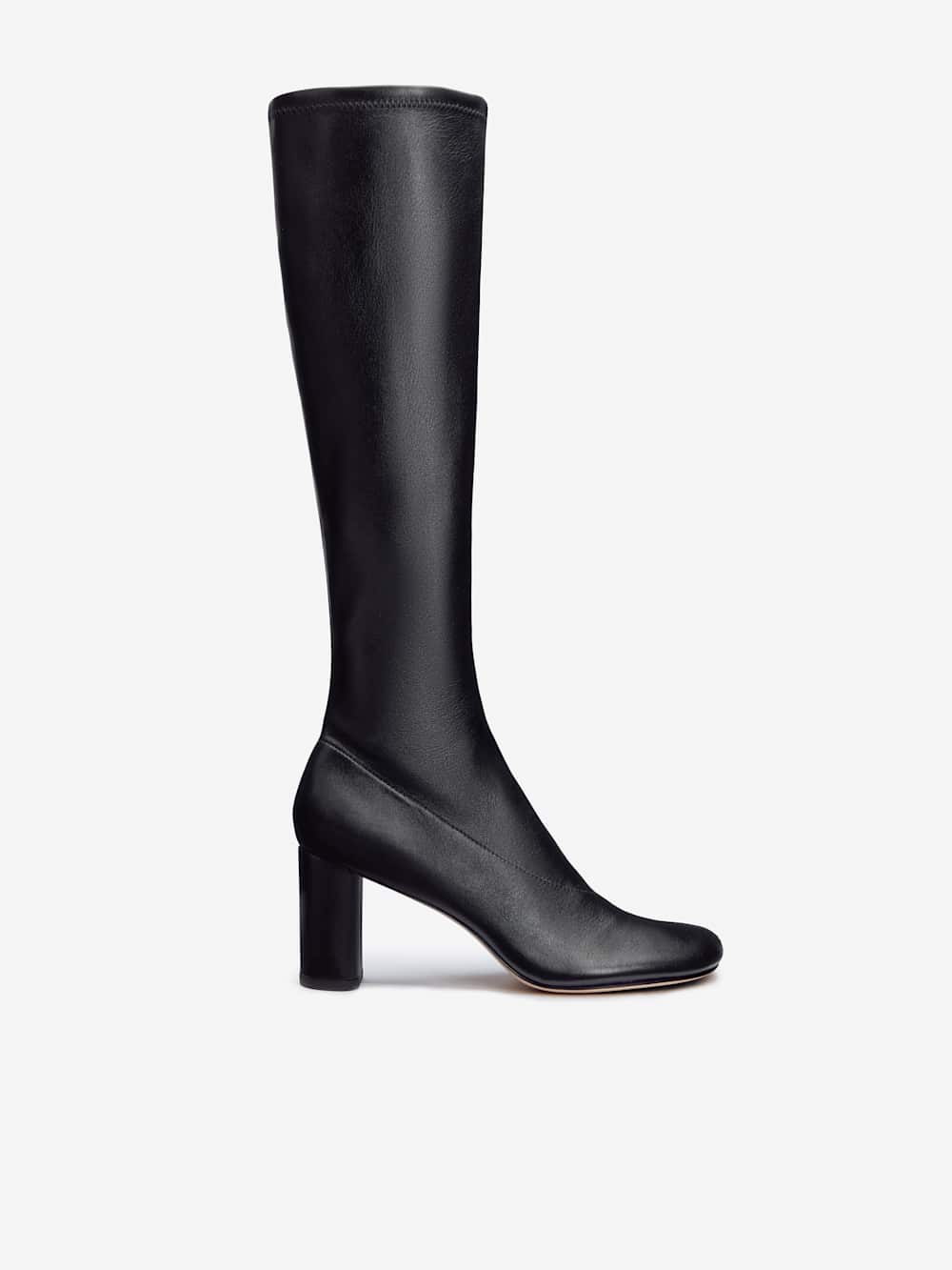 Reformation Belinda Knee High Boot - Black Stretch Leather