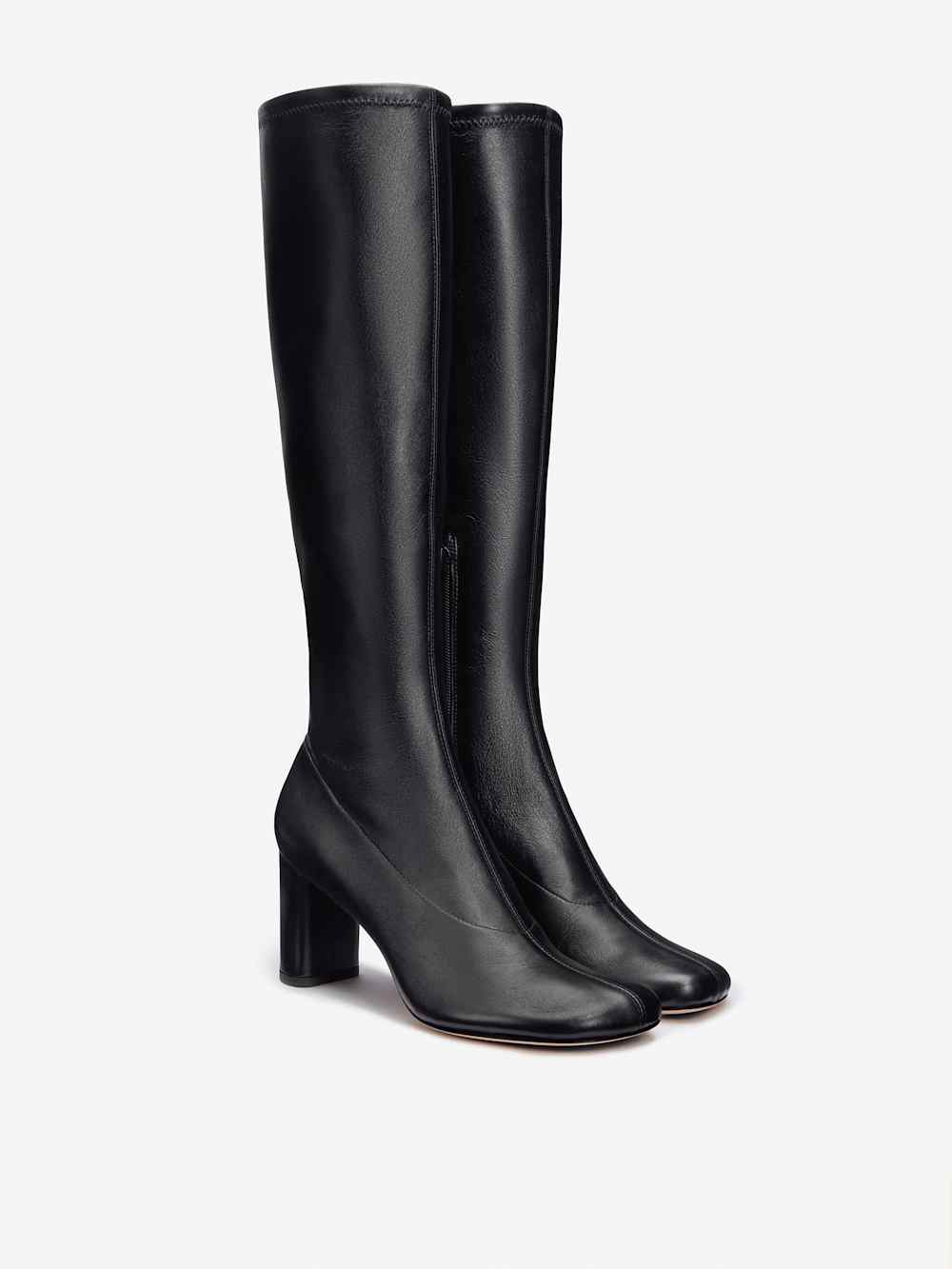 Reformation Belinda Knee High Boot - Black Stretch Leather