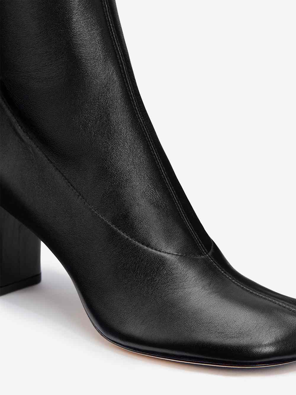 Reformation Belinda Knee High Boot - Black Stretch Leather