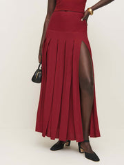 Reformation Nancy Skirt - Rubies