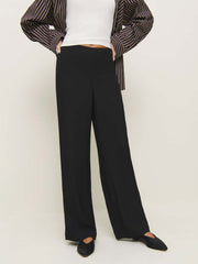 Reformation Hallie Mid Rise Pant - Black