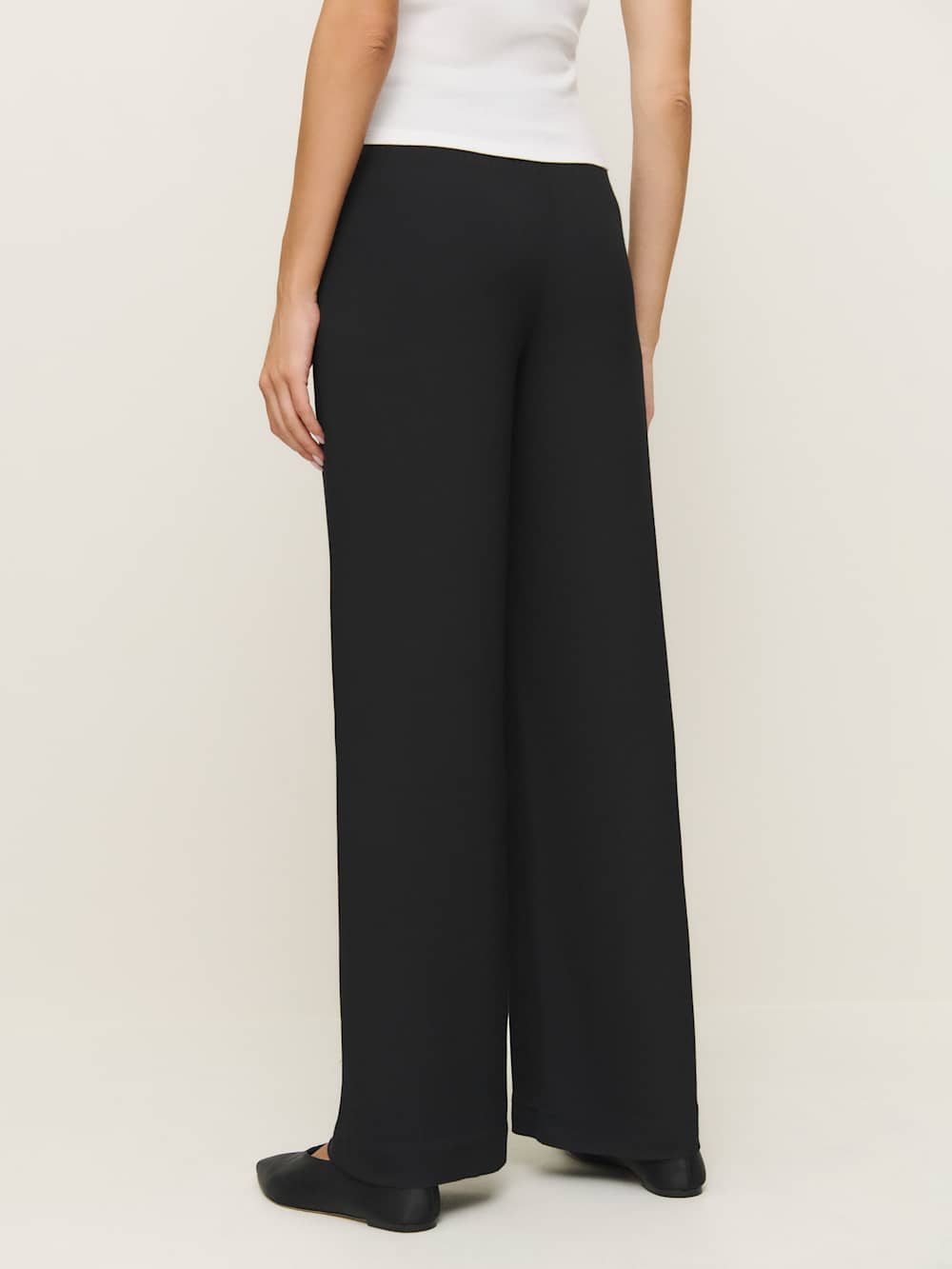 Reformation Hallie Mid Rise Pant - Black