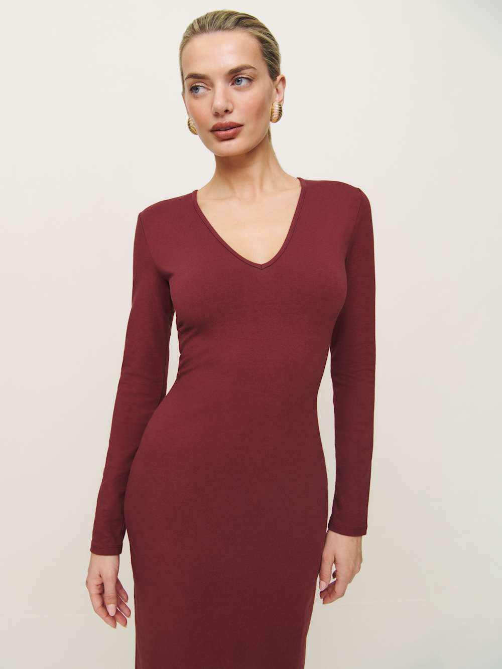 Reformation Amira Knit Dress - Chianti