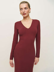 Reformation Amira Knit Dress - Chianti