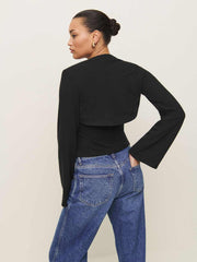 Reformation Chloe Knit Shrug Set - Black