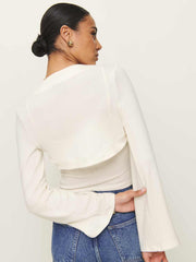 Reformation Chloe Knit Shrug Set - Fior Di Latte