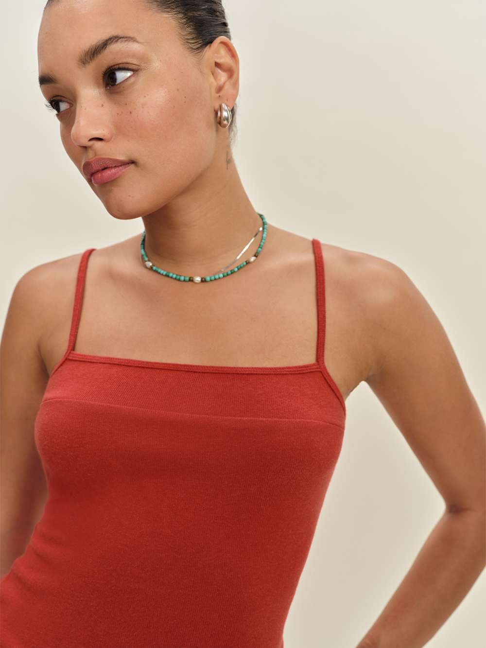 Reformation Chloe Knit Shrug Set - Sundried Tomato