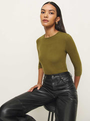Reformation Hazel Knit Top - Pear