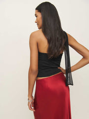 Reformation Ezra Knit Top - Black