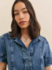 Reformation Clark Denim Mini Dress - Greely