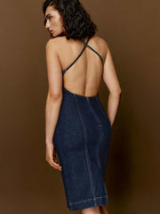 Reformation Crosley Denim Midi Dress - Reservoir