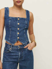 Reformation Bo Denim Top - Keila