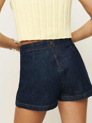 Reformation Imogen High Rise Denim Skort - Marion