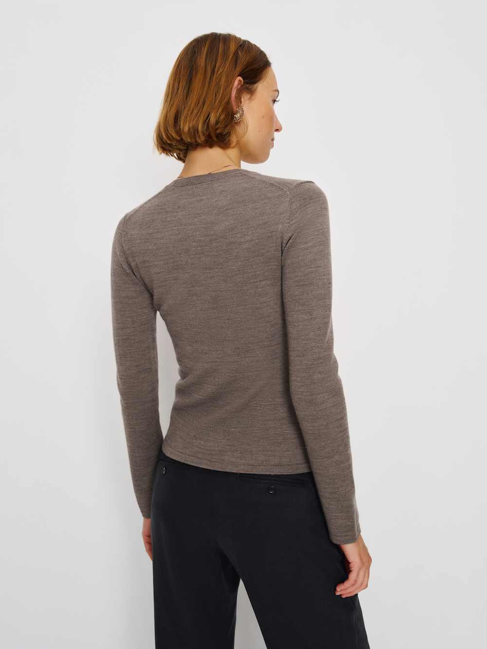 Reformation Benji Regenerative Merino Scoop Neck - Cocoa