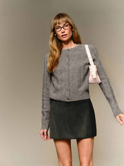 Reformation Hannah Crew Cardigan - Slate
