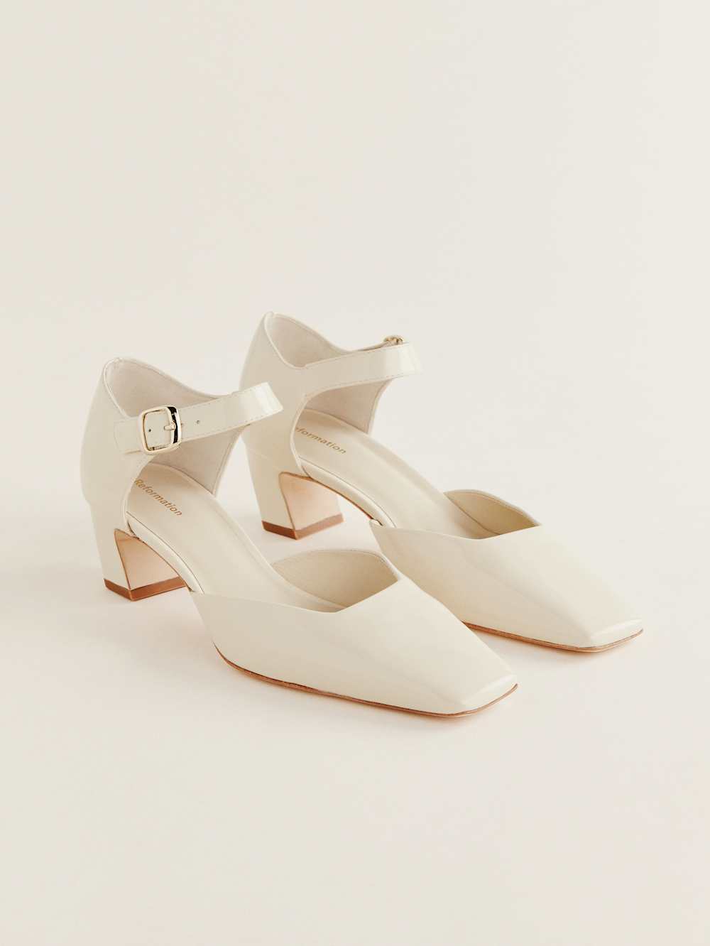 Reformation Denise Pump - Almond Patent