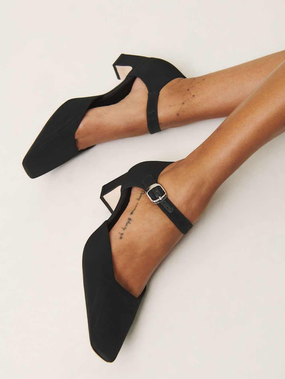 Reformation Denise Pump - Black Moire