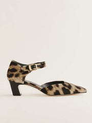 Reformation Denise Pump - Leopard Velvet
