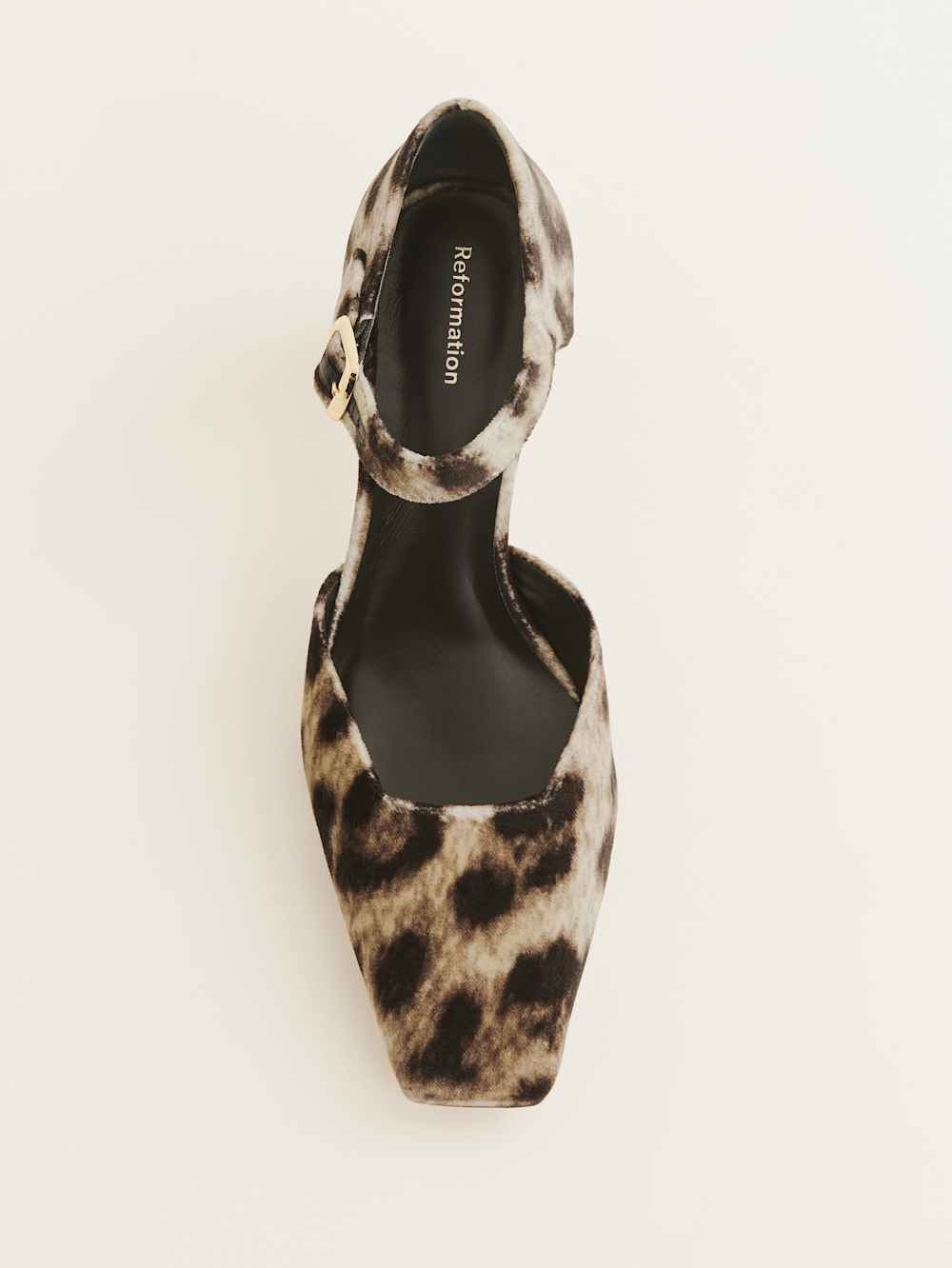 Reformation Denise Pump - Leopard Velvet
