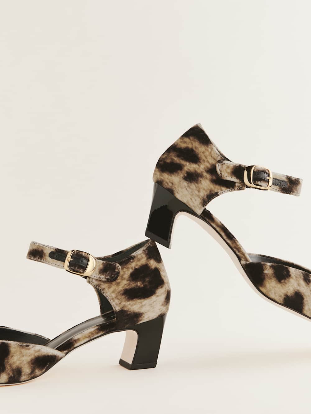 Reformation Denise Pump - Leopard Velvet