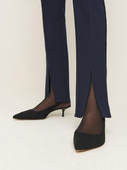 Reformation Wrenley Heeled Slingback - Black Suede