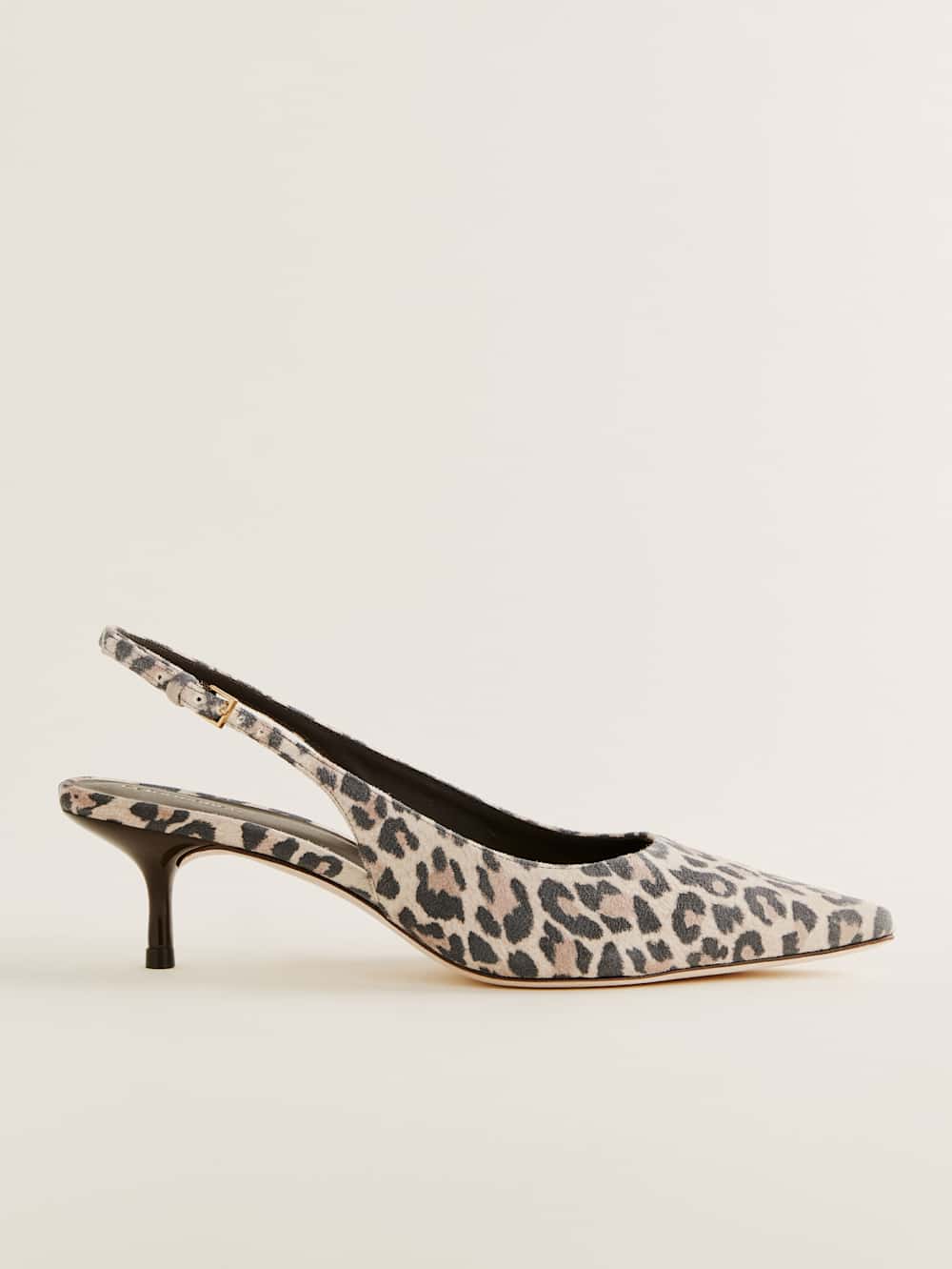 Reformation Wrenley Heeled Slingback - Leopard Suede