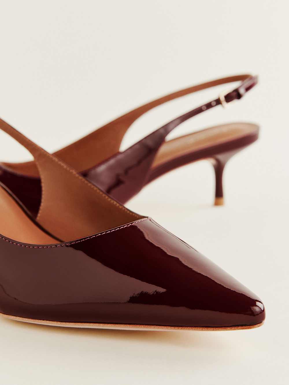 Reformation Wrenley Heeled Slingback - Wine Patent