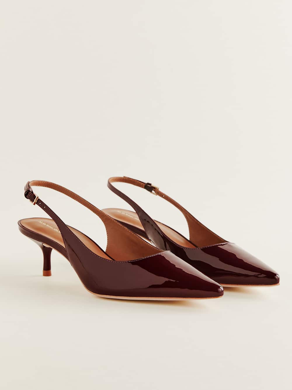 Reformation Wrenley Heeled Slingback - Wine Patent