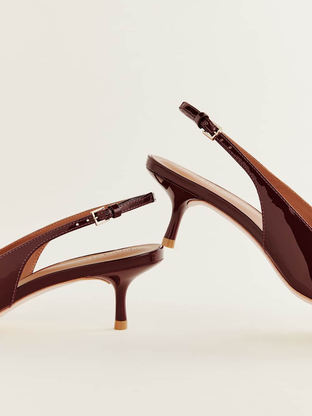 Reformation Wrenley Heeled Slingback - Wine Patent
