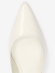 Reformation Wrenley Heeled Slingback - White Patent