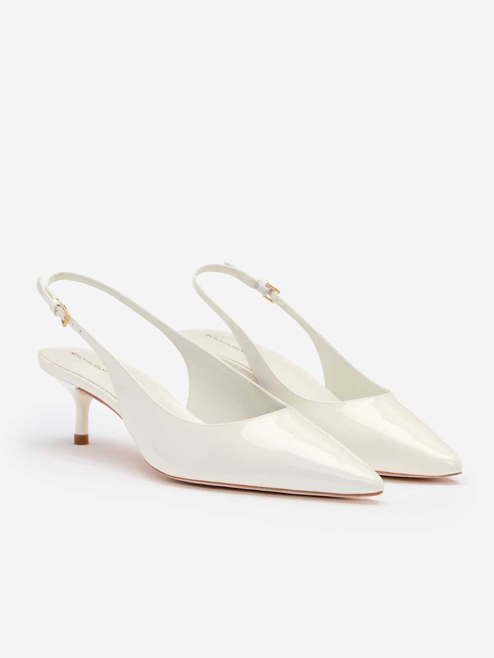 Reformation Wrenley Heeled Slingback - White Patent
