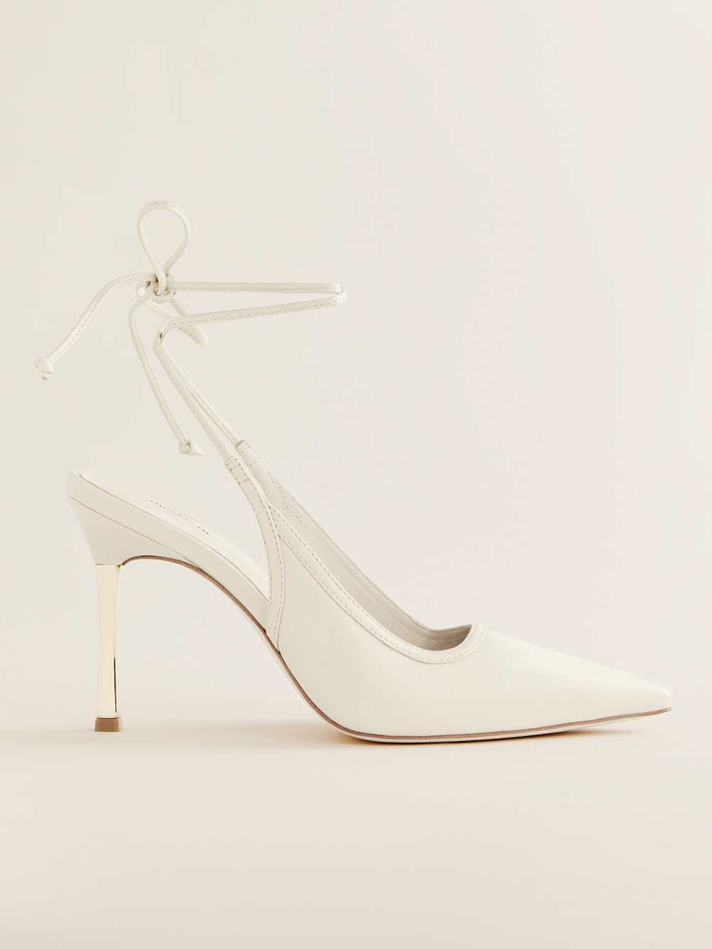 Reformation Paris Heeled Pump - Almond Leather