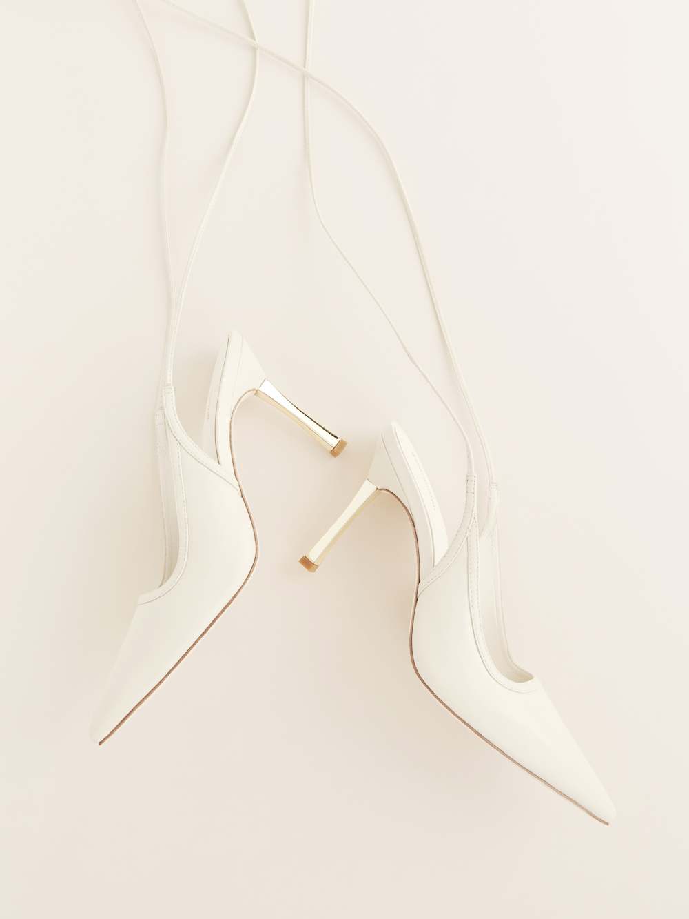 Reformation Paris Heeled Pump - Almond Leather