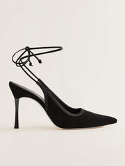 Reformation Paris Heeled Pump - Black Suede