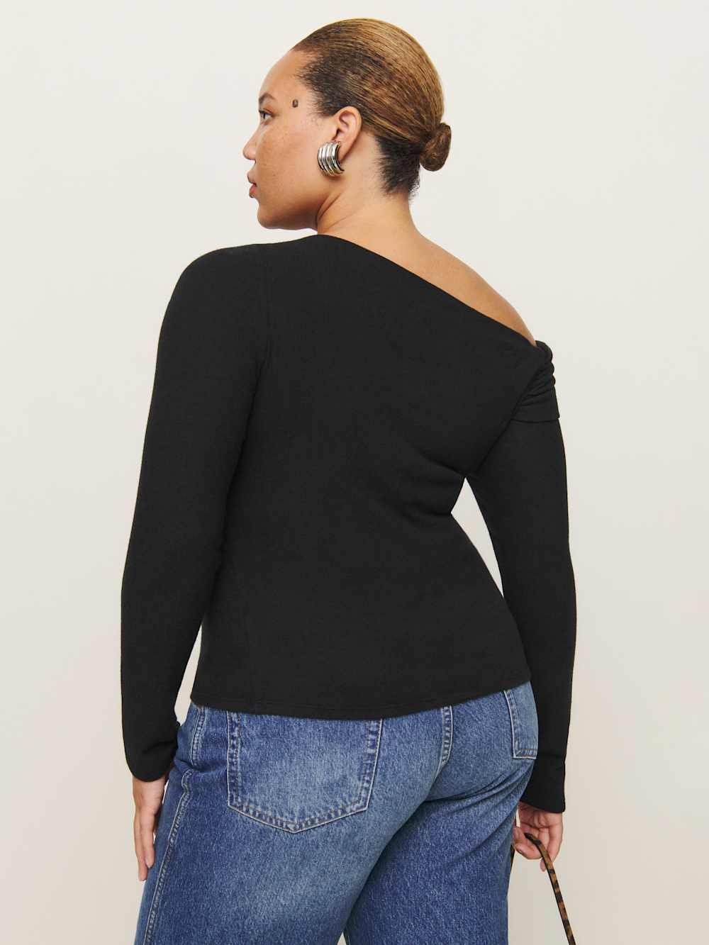 Reformation Elio Knit Top Es - Black