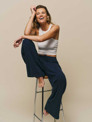 Reformation Petites Olina Knit Pant - Midnight
