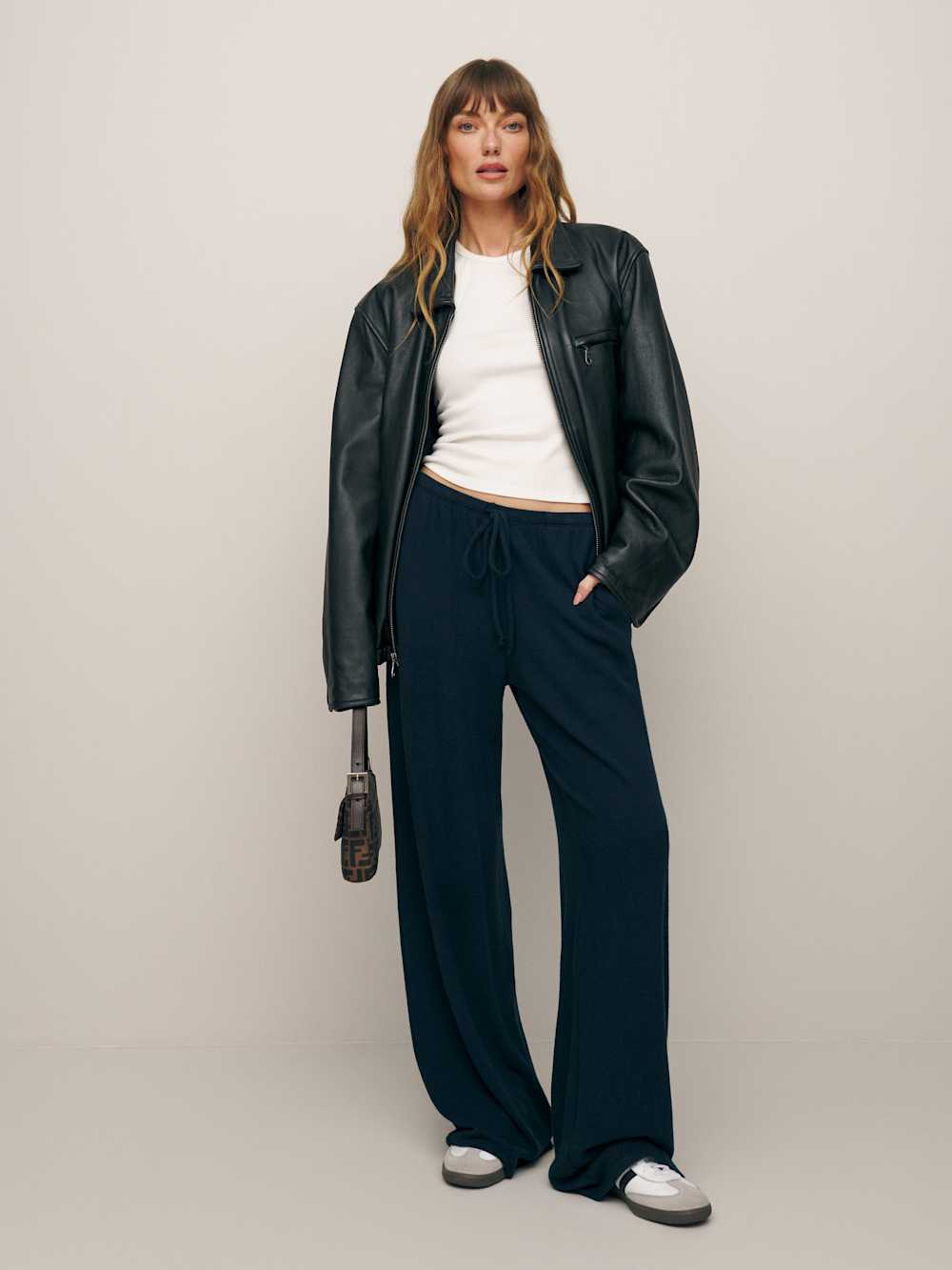 Reformation Petites Olina Knit Pant - Midnight