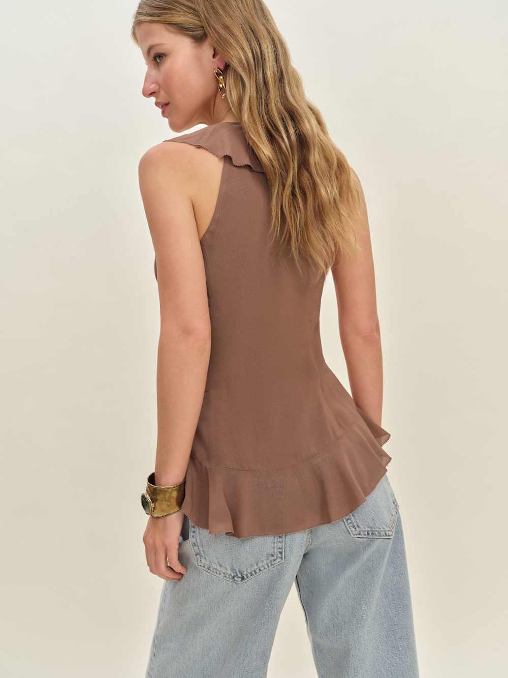 Reformation Paulette Top - Mink