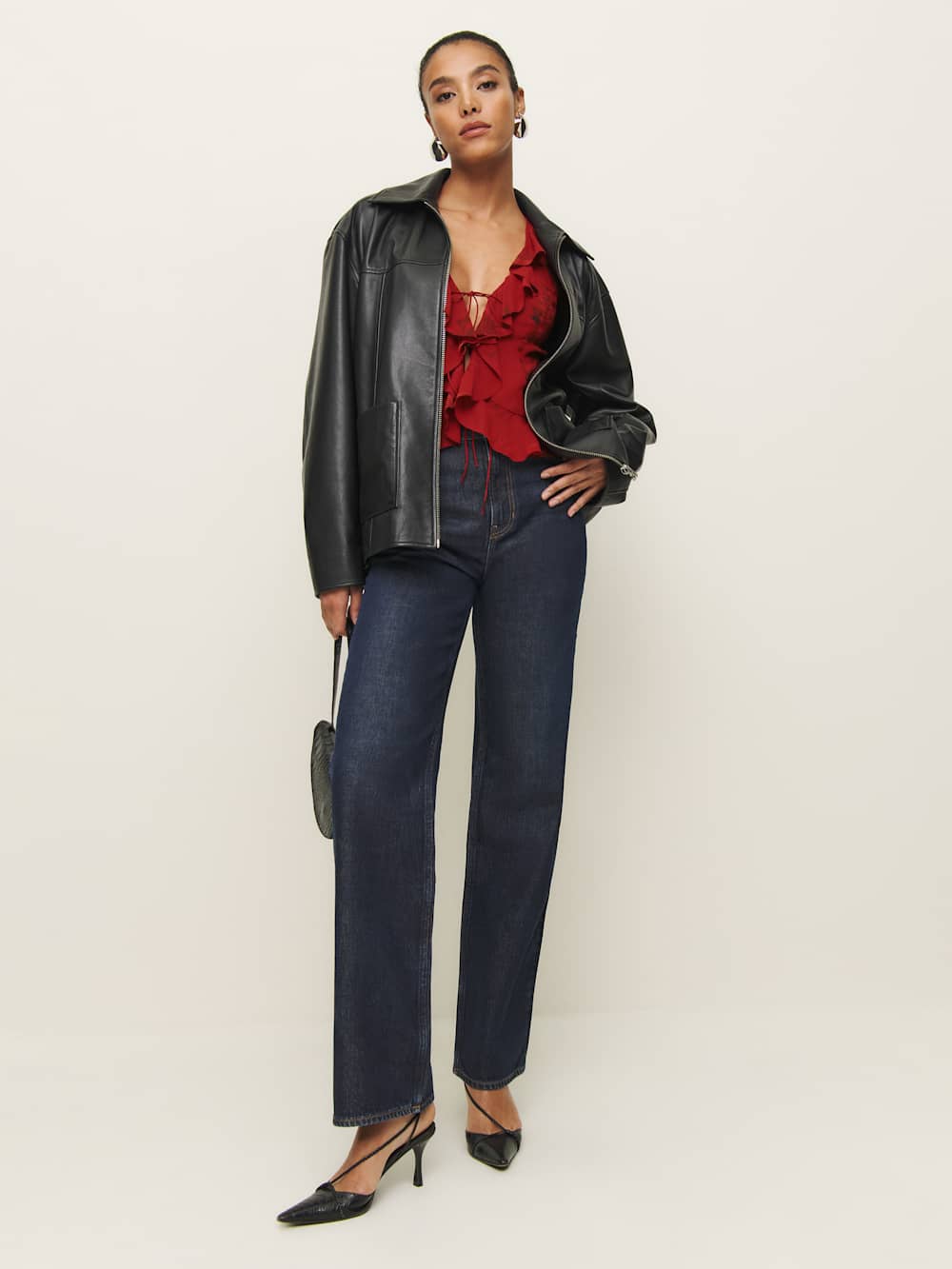 Reformation Paulette Top - Vermillion