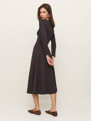 Reformation Wiley Knit Dress - Black Currant