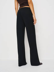 Reformation Gale Mid Rise Bias Pant - Black