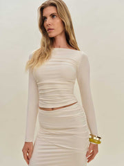Reformation Emi Knit Two Piece - Fior Di Latte