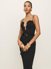 Reformation Isa Knit Dress - Black