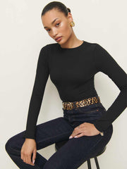 Reformation Emma Knit Bodysuit - Black