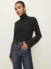 Reformation Anya Knit Top - Black