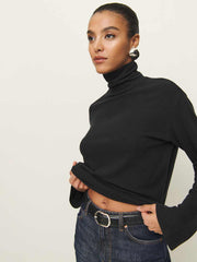 Reformation Anya Knit Top - Black
