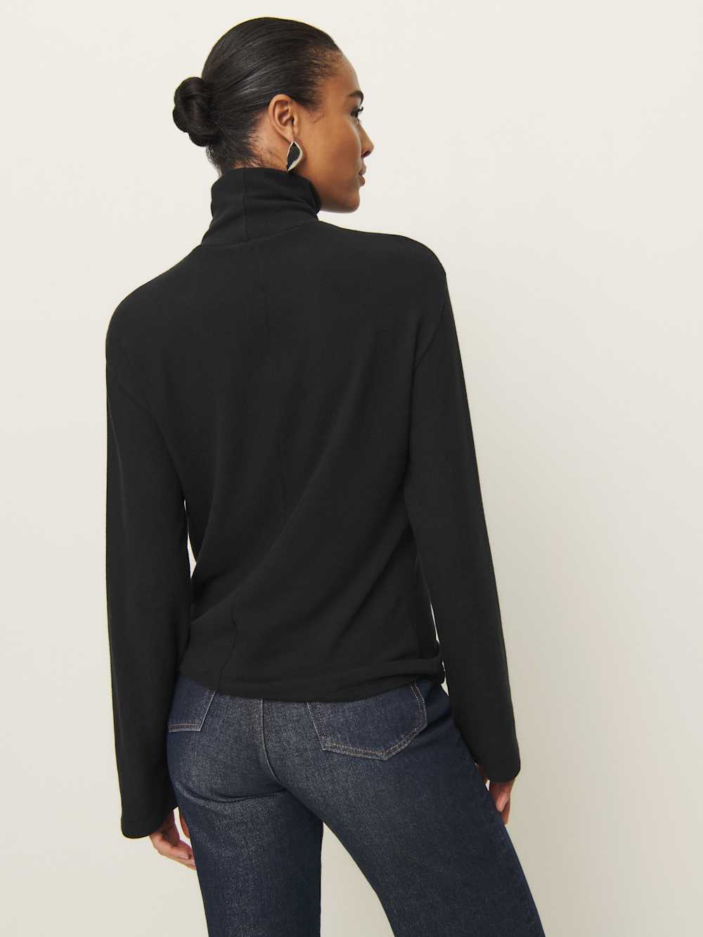 Reformation Anya Knit Top - Black