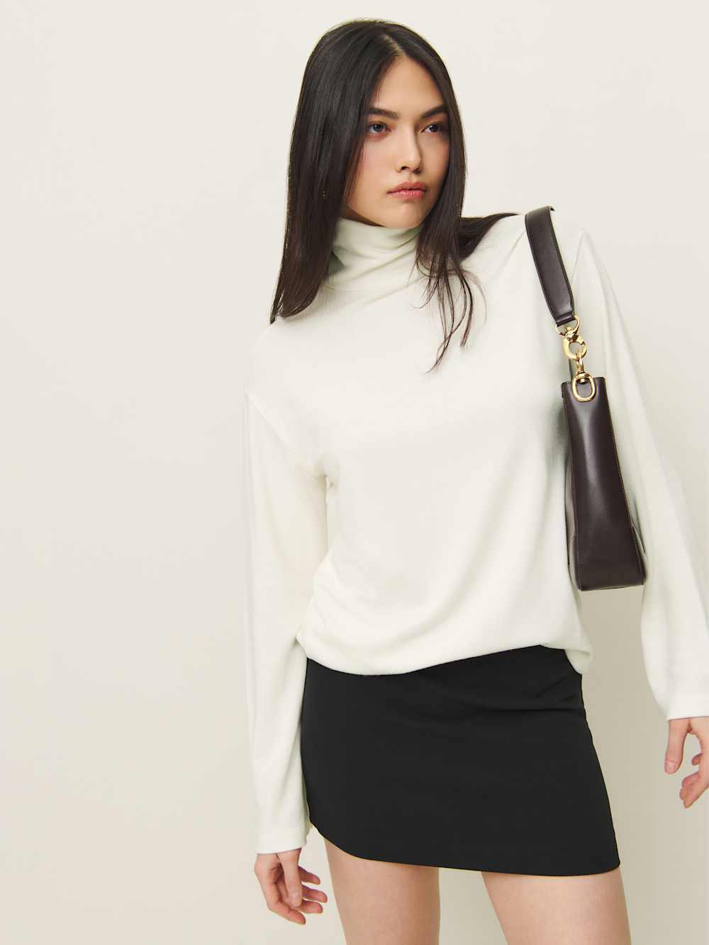 Reformation Anya Knit Top - Fior Di Latte